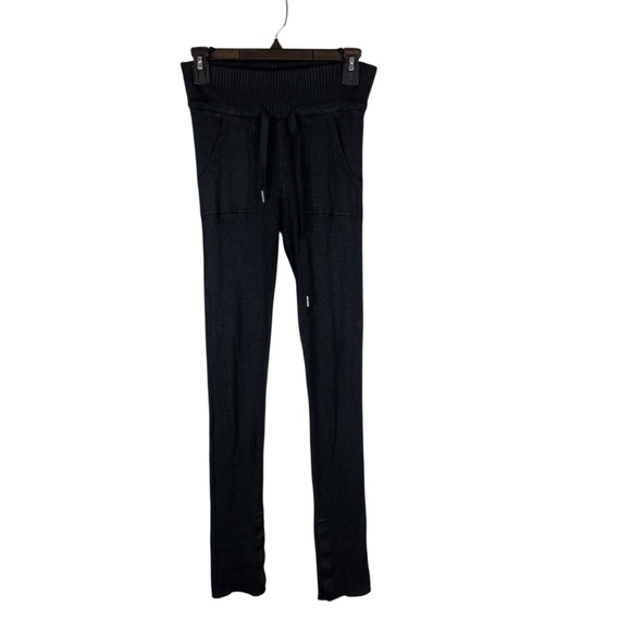 Lululemon Find Your Mantra Pant Black Ribbed Lounge Drawstring Pants XS/S - Picture 1 of 7
